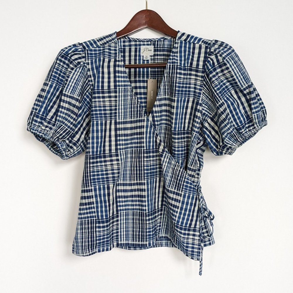 NWT J Crew Cotton Wrap Top Size Medium